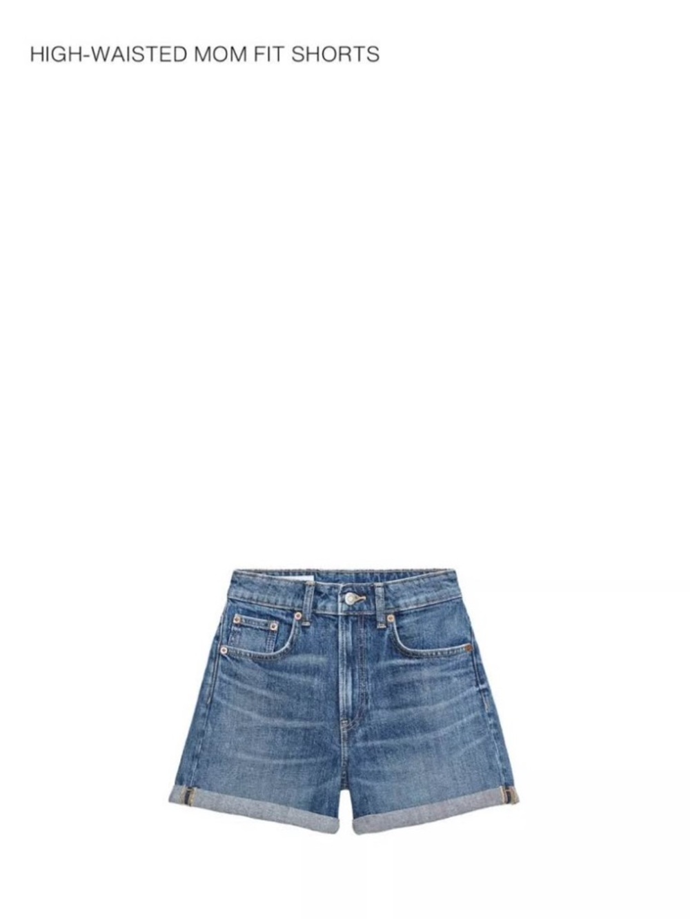 ZARA denim high waisted mom shorts